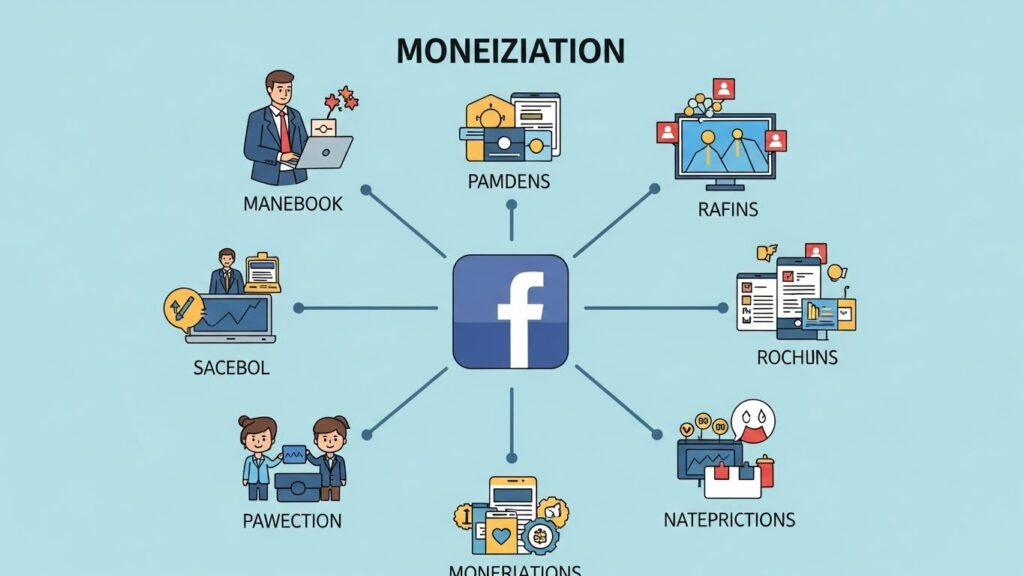 Facebook monetization methods visual